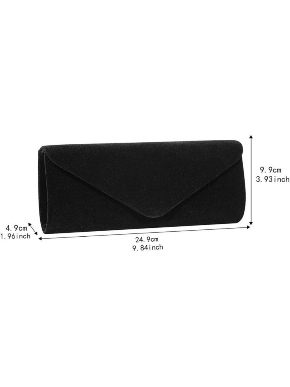 Elegant Velvet Evening Clutch Purse with Detachable Chain Strap for Weddings - Picture 2 of 6